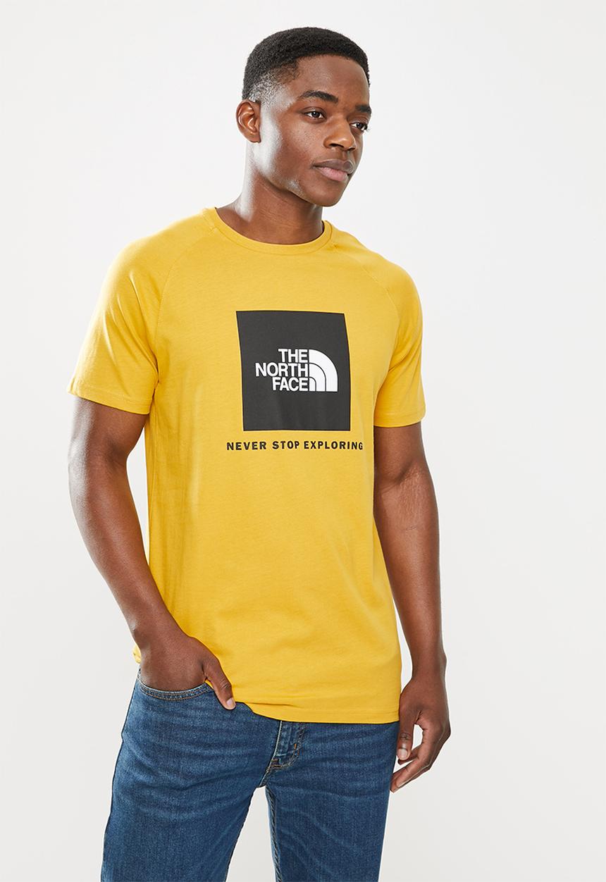 The North Face - Mens short sleeve raglan redbox tee - arrowwood yellow