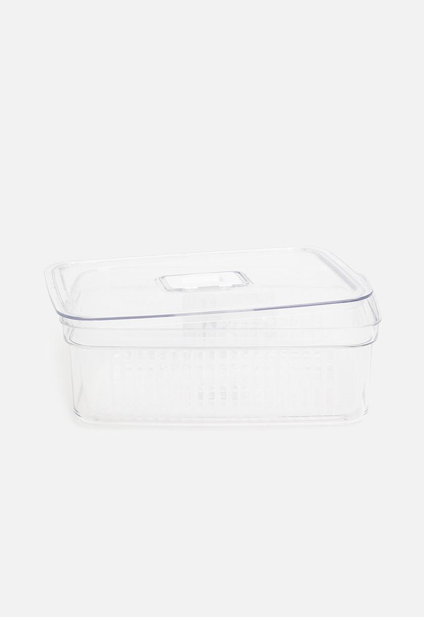 Sixth Floor - Aqua fridge storage box - clear