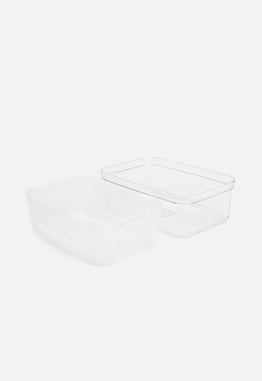 Sixth Floor - Aqua fridge storage box - clear