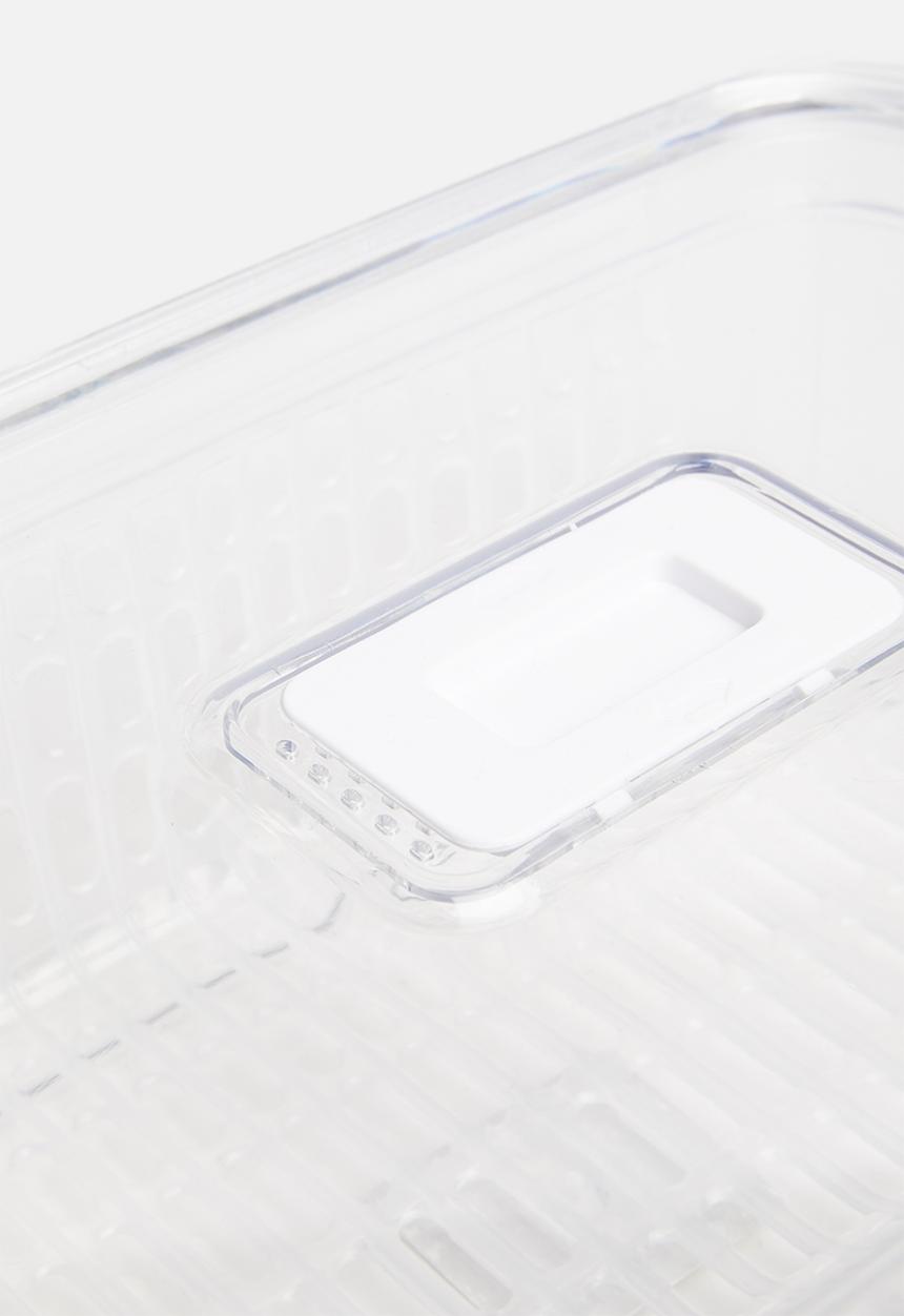 Sixth Floor - Aqua fridge storage box - clear