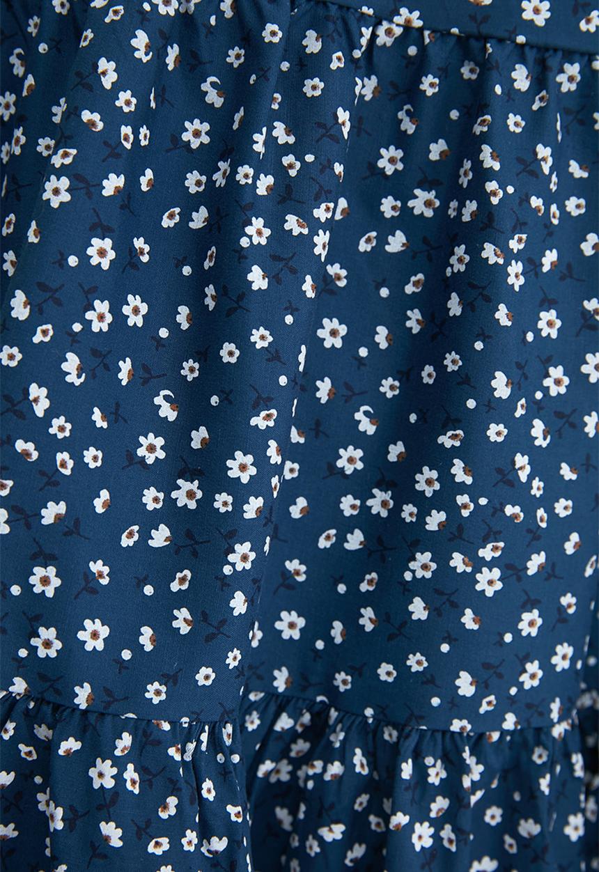 Trendyol - Wide cut floral pattern dress - navy