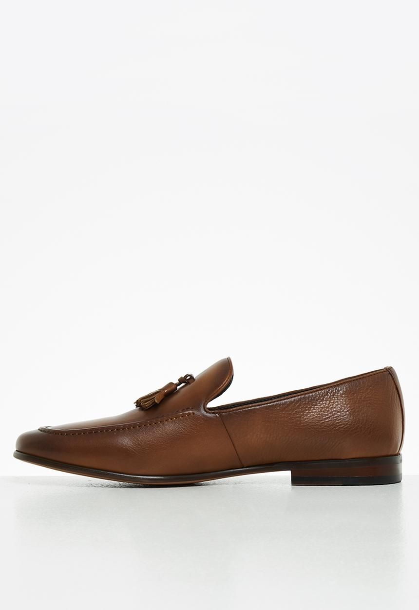 POLO - Bongani leather tassel loafer - tan