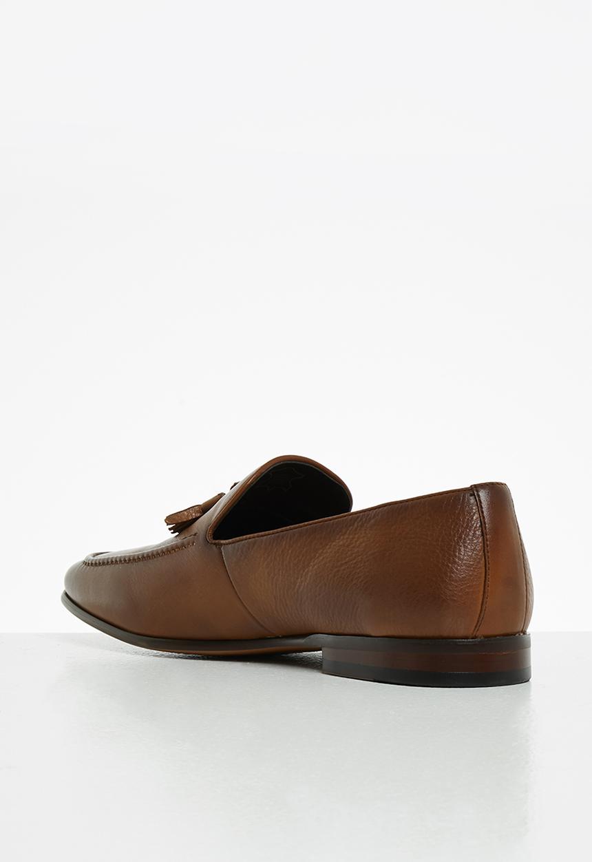 POLO - Bongani leather tassel loafer - tan