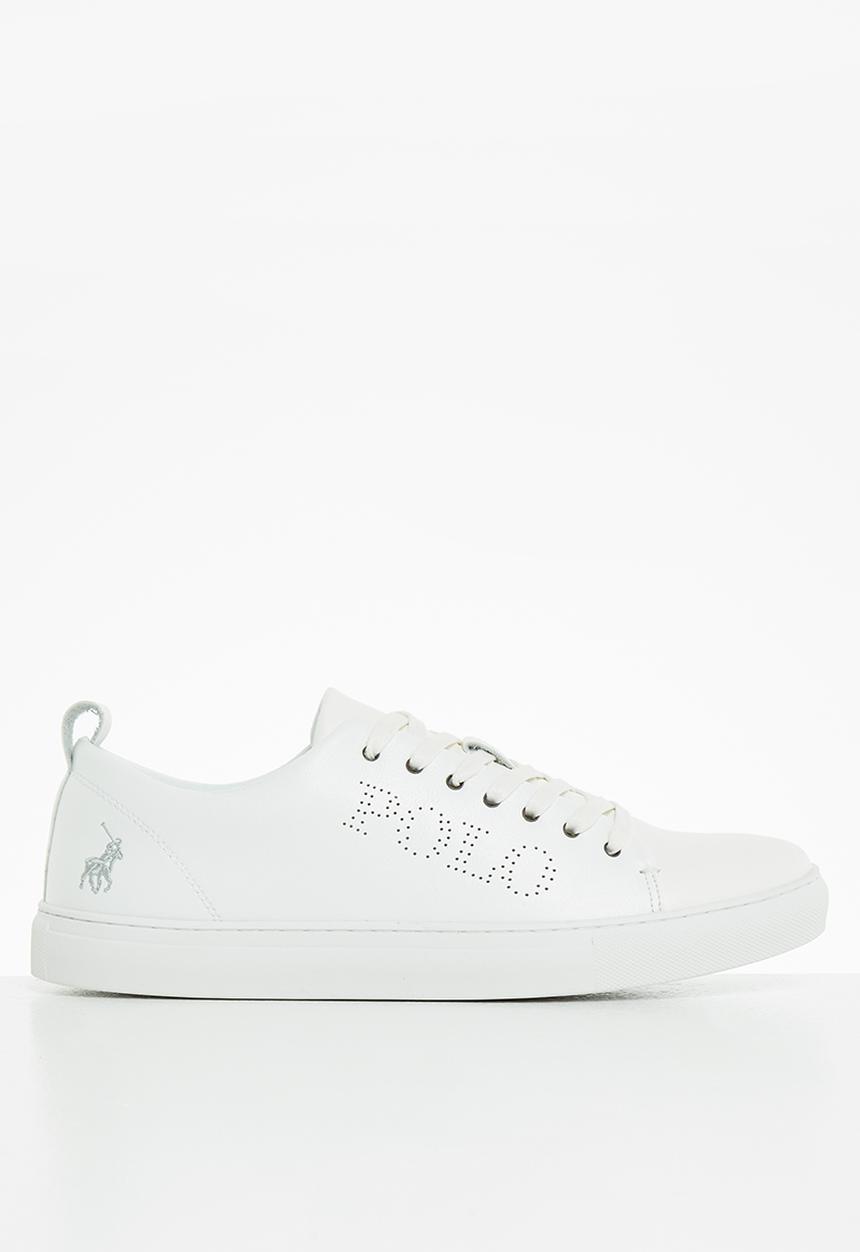 POLO - Idris tonal contrast pin punch sneaker - white