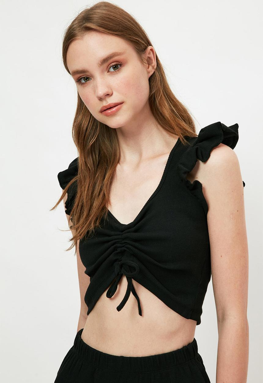 Trendyol - Knitted pyjamas set - black