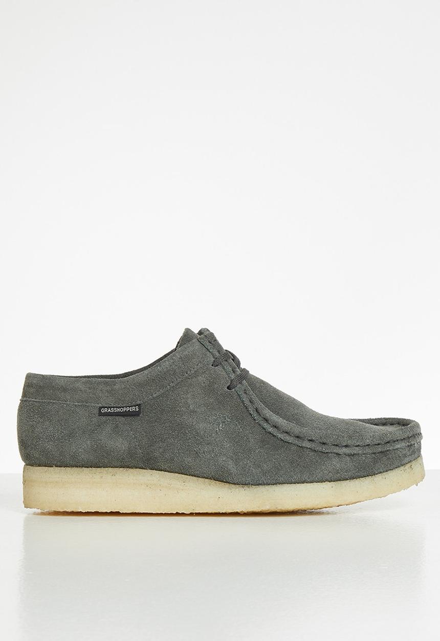 Grasshoppers - Dax origin suede moccasin - charcoal