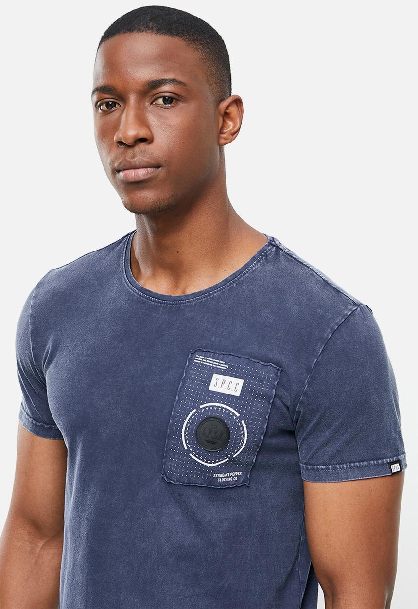 S.P.C.C - Lucas regular fit straight hem tee - navy