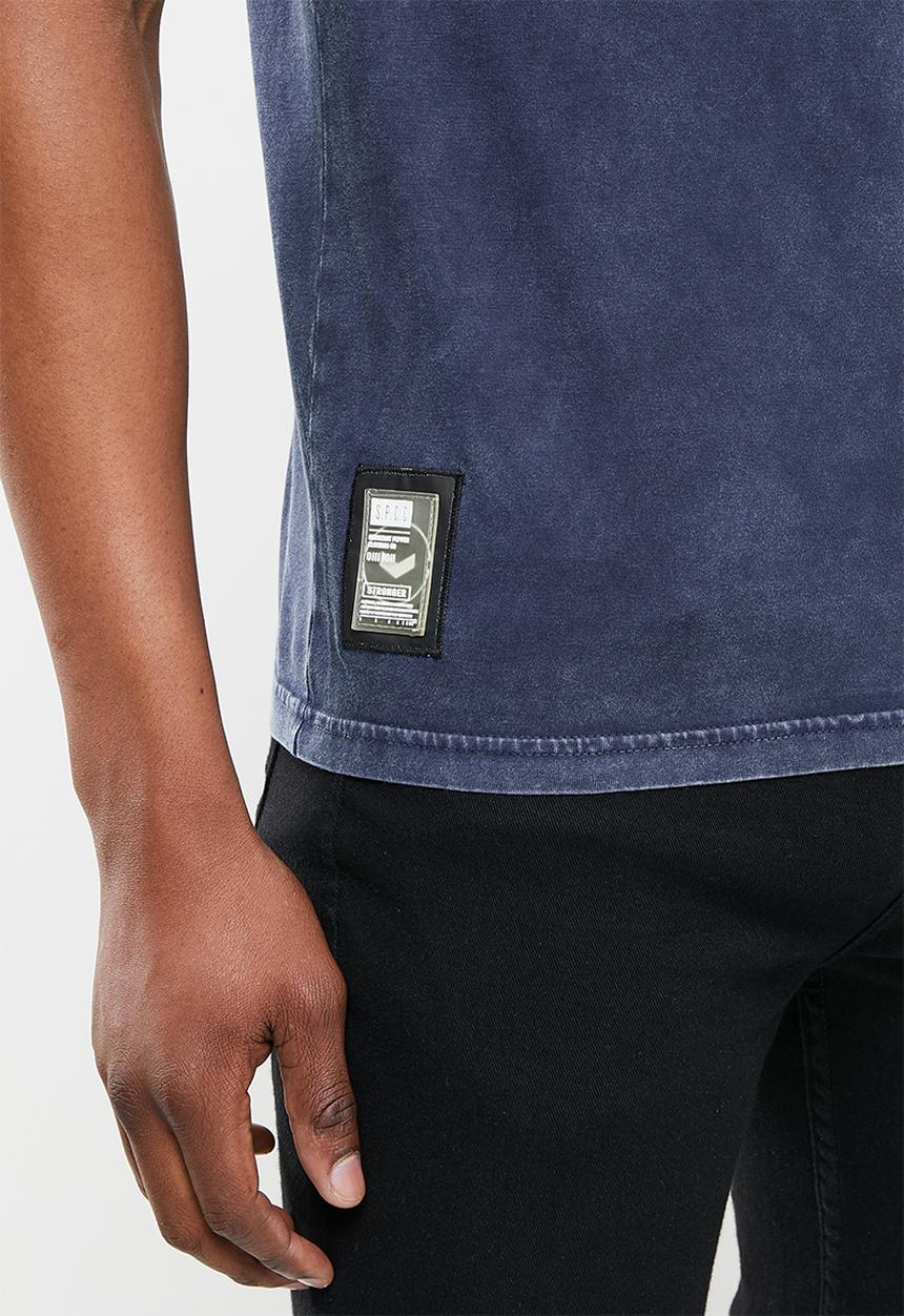 S.P.C.C - Lucas regular fit straight hem tee - navy