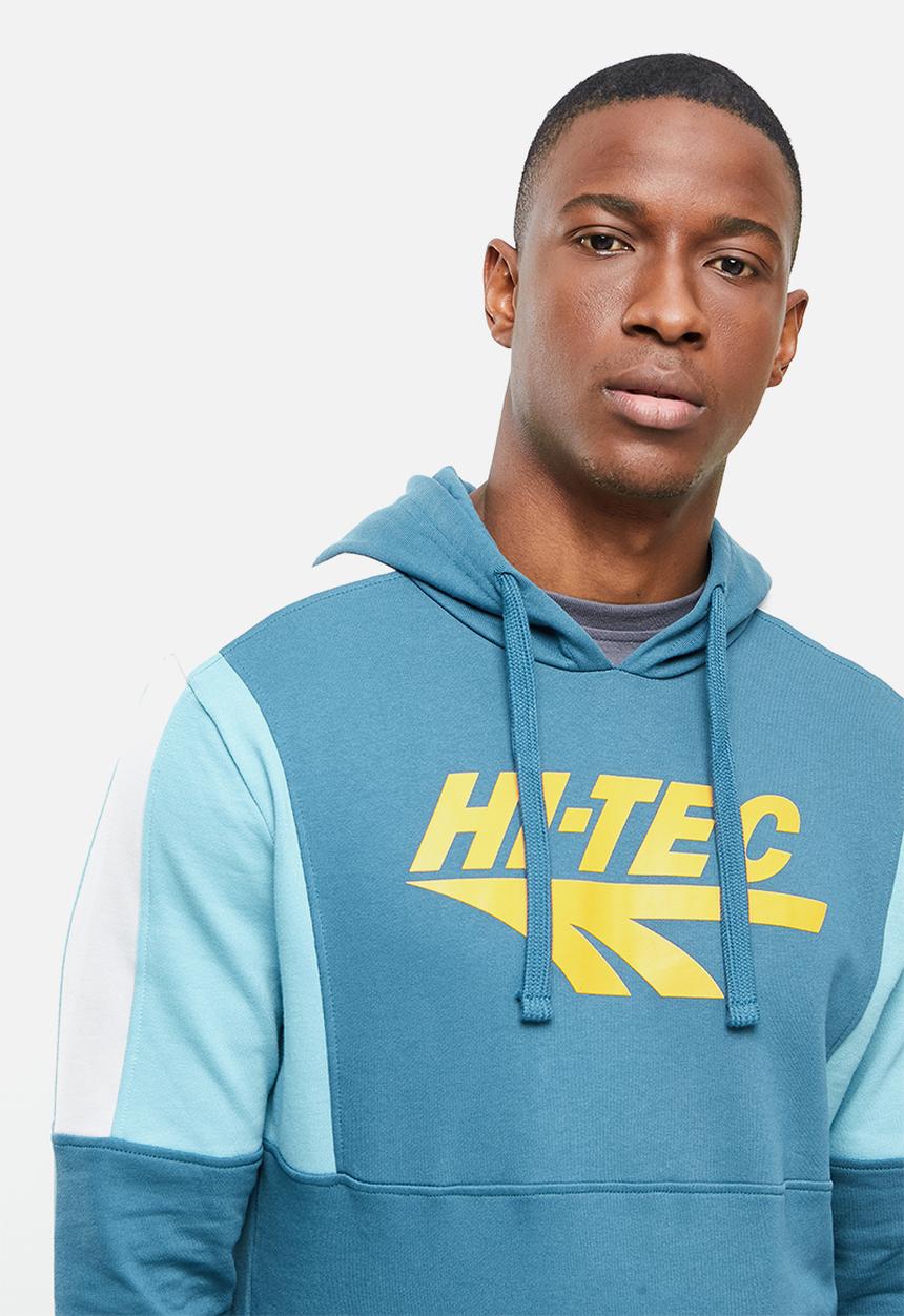 Hi-Tec - Men's retro hoodie - blue & grey 
