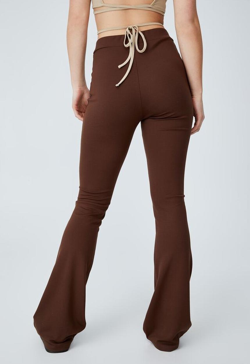 Cotton On - V front pull on pant - rich chocolate