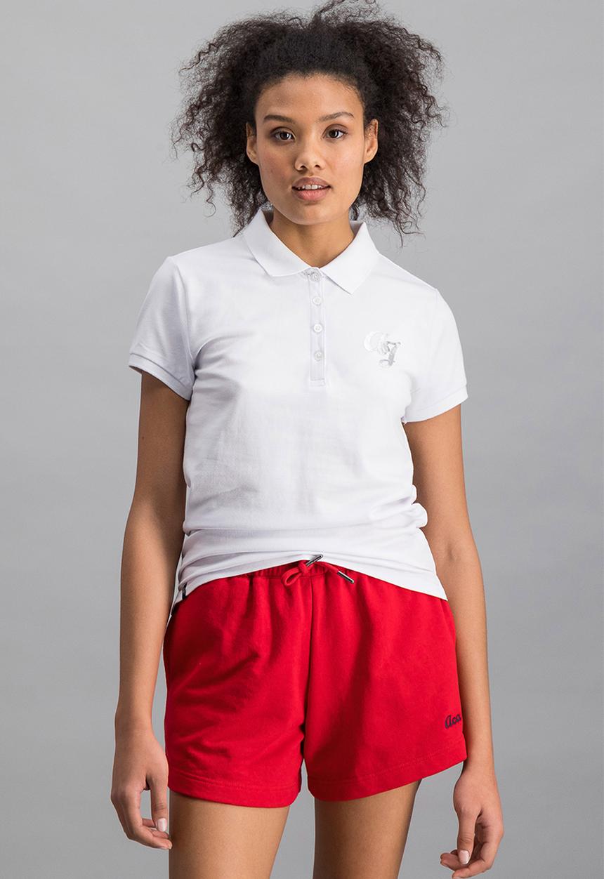 Aca Joe - Ladies aca joe foil aj & sleeve applique golfer - white
