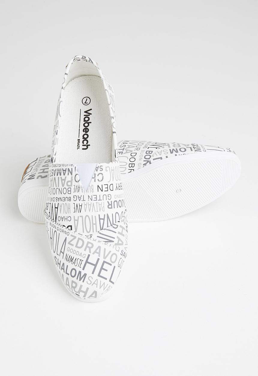 Viabeach - Tams4 slip on - black & white 