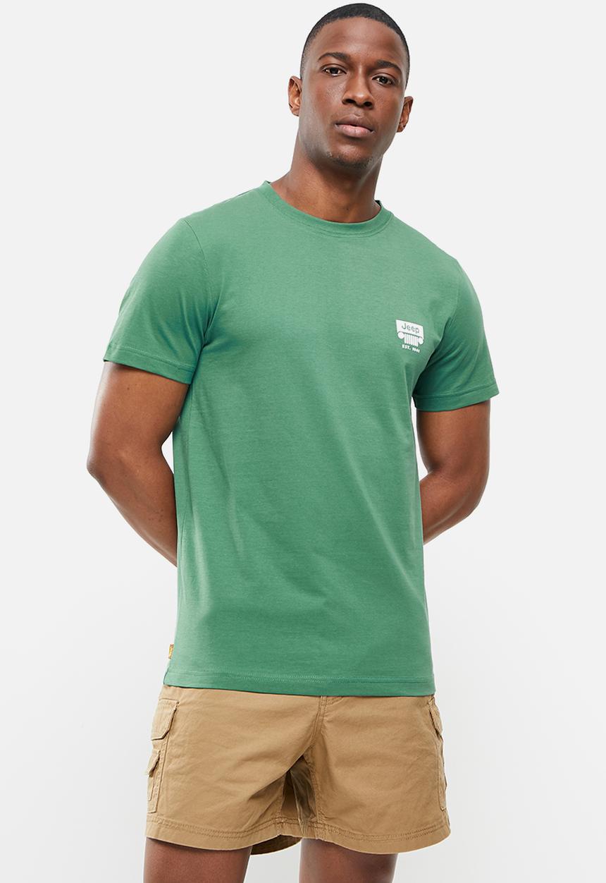 JEEP - Logo tee high square print - green 
