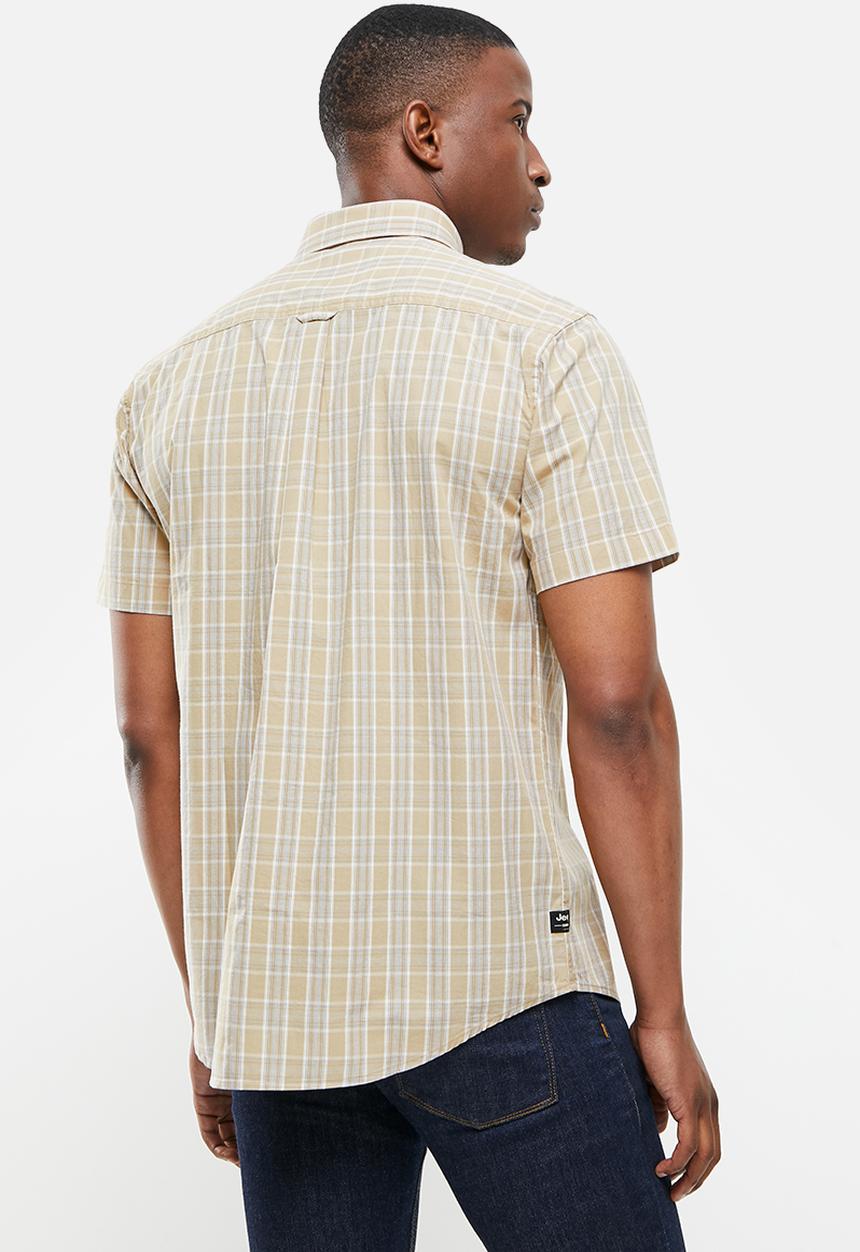 JEEP - Yd check shirt - stone 