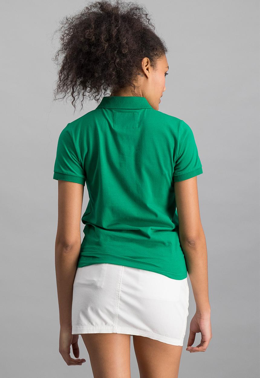 Aca Joe - Ladies aca joe high square small logo golfer - green