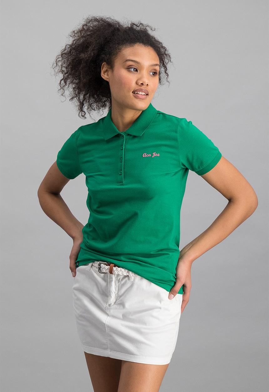 Aca Joe - Ladies aca joe high square small logo golfer - green