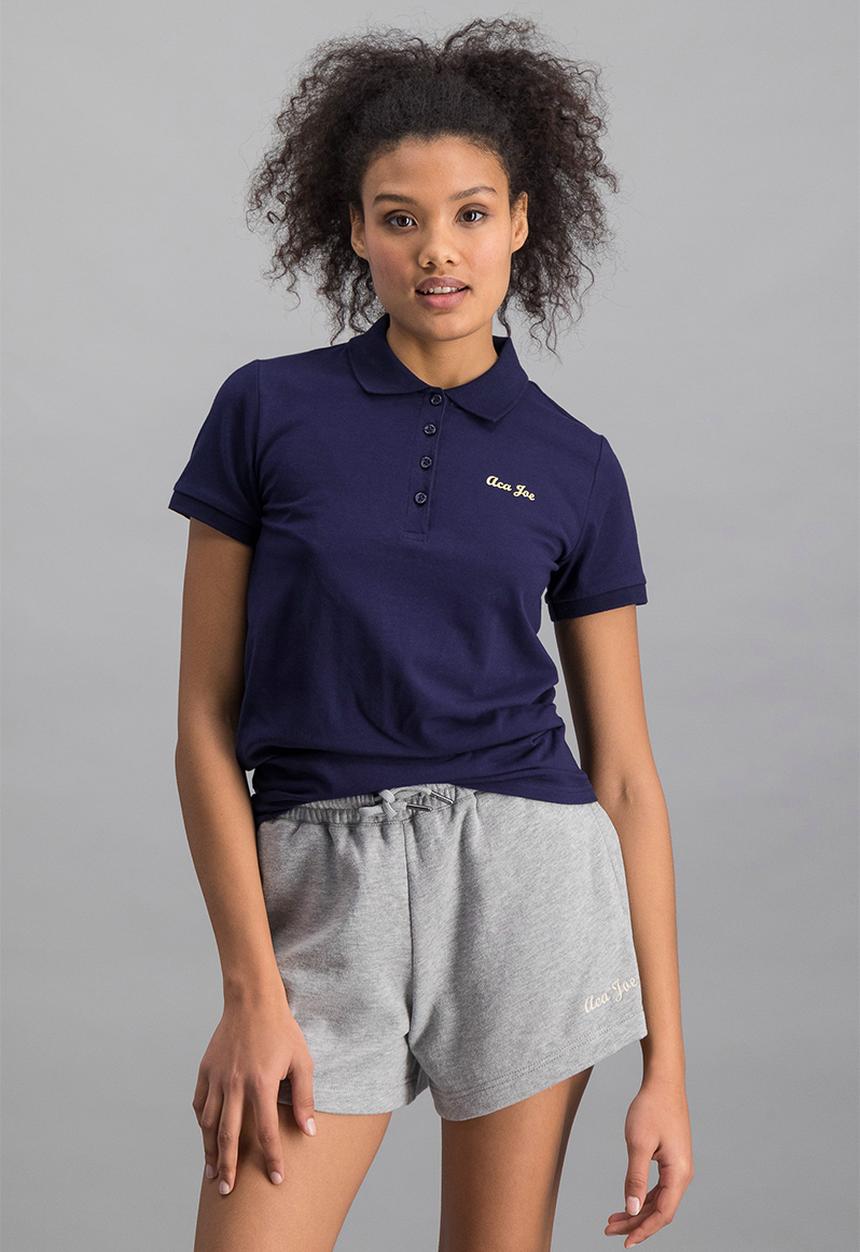 Aca Joe - Ladies aca joe high square small logo golfer - navy