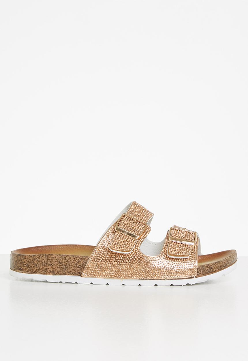 Madison® - Bling double strap slide - rose gold