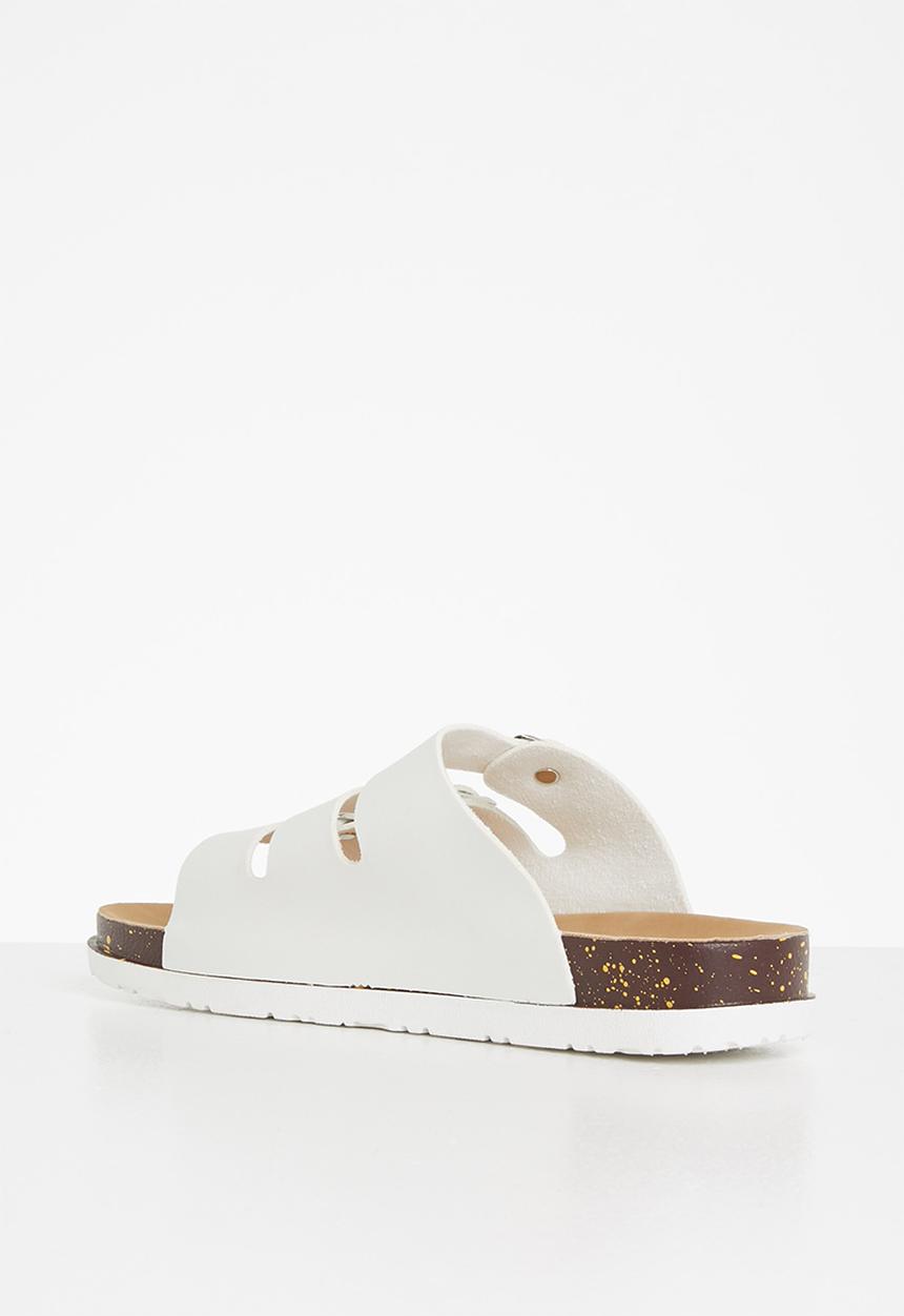 Madison® - Blaire buckle strap slide - white