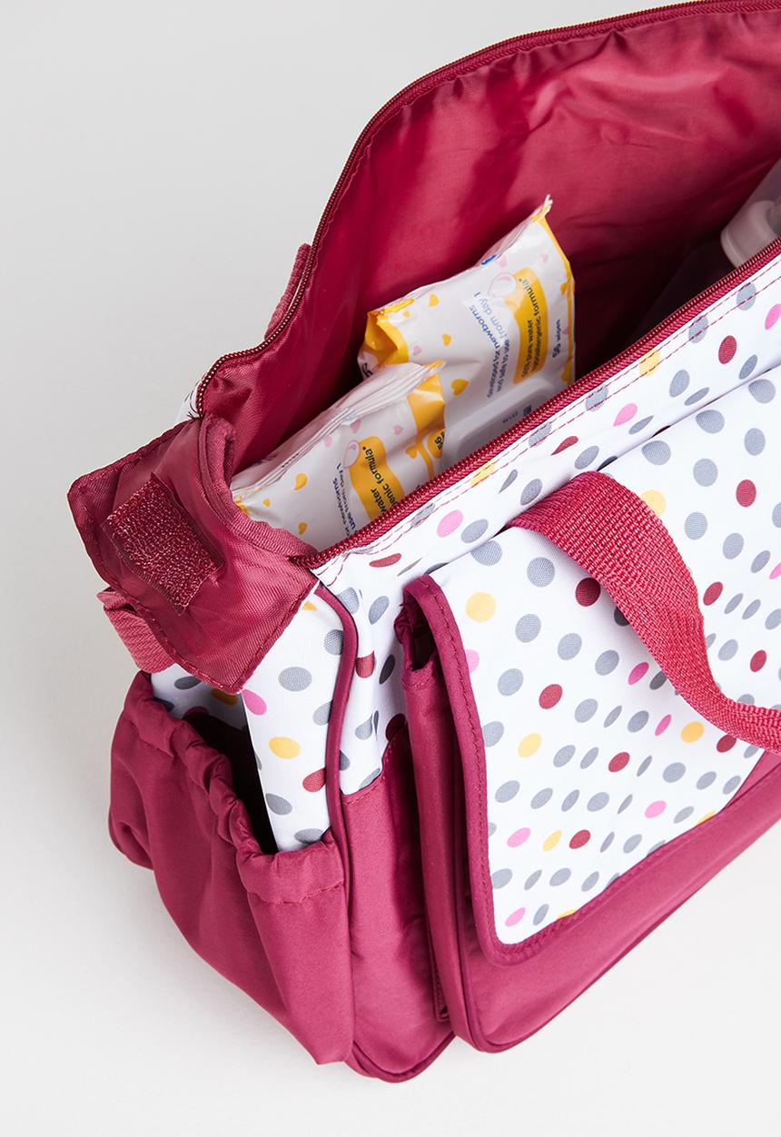 Pop Candy - Baby diaper bag set - red