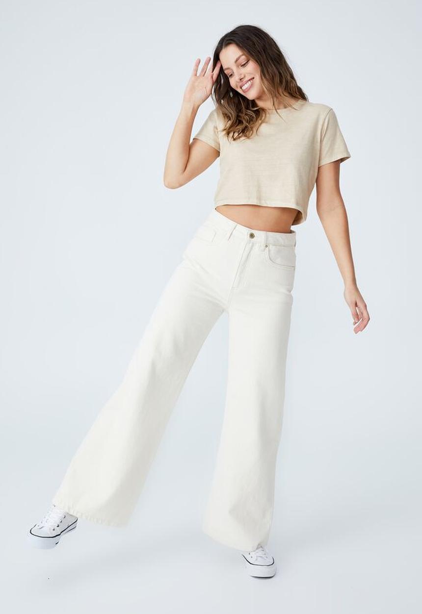 Cotton On - The baby tee - washed linen taupe