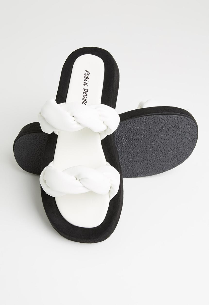 Public Desire - Amora twisted chunky sandal - white