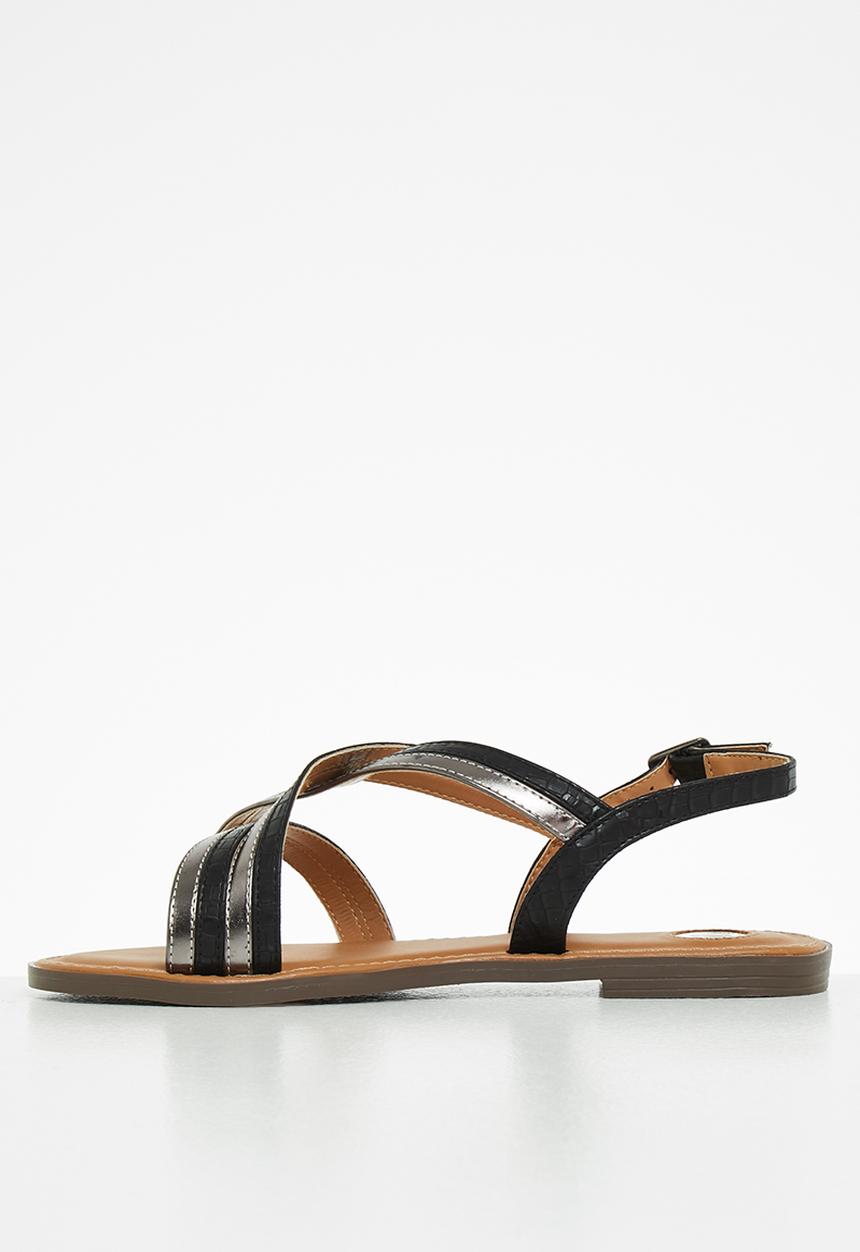 Footwork - Castro strappy slingback sandal - black/pewter