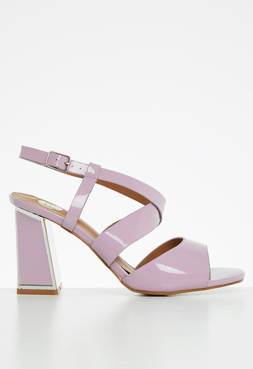 Footwork - Demps strappy block heel - purple