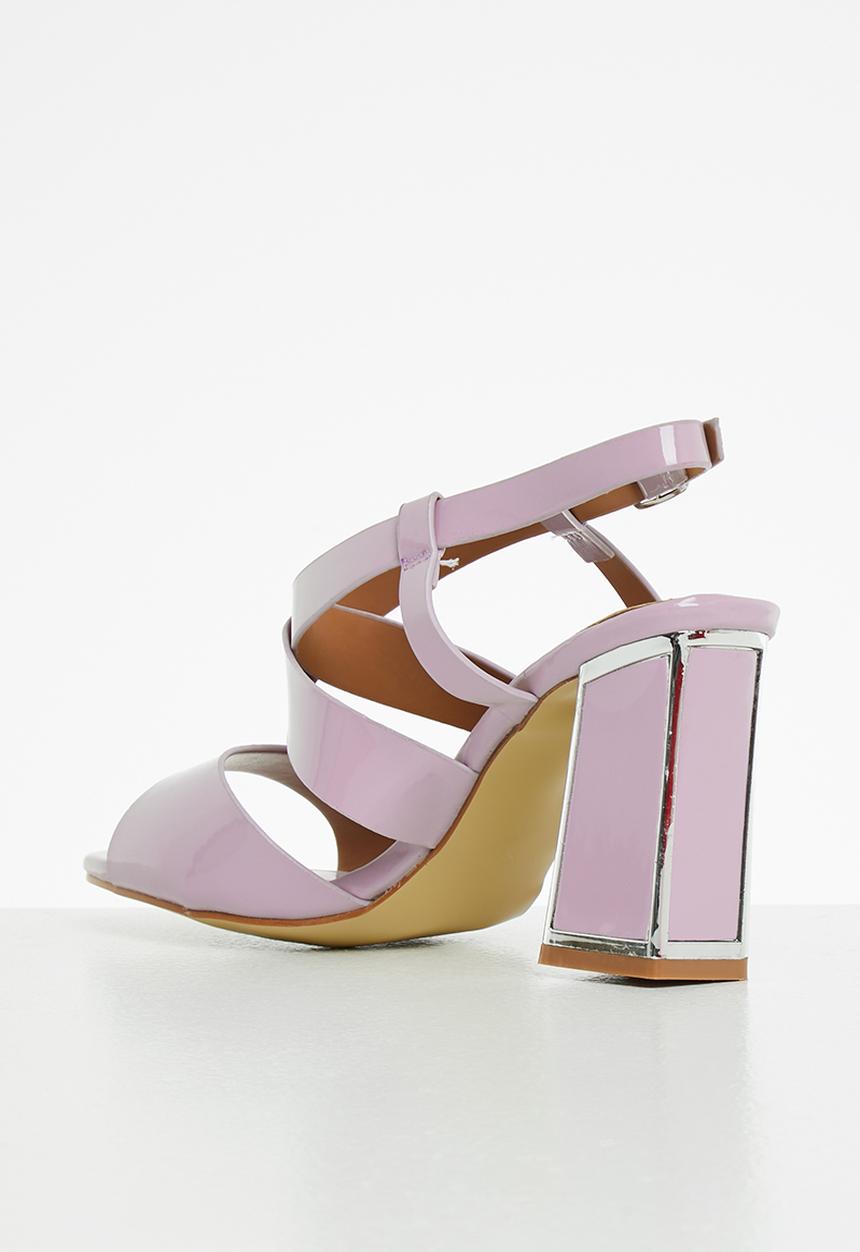 Footwork - Demps strappy block heel - purple