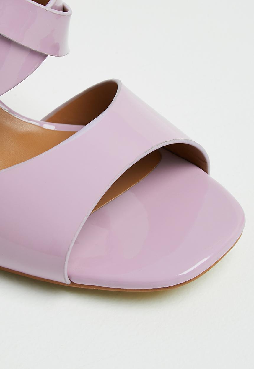 Footwork - Demps strappy block heel - purple