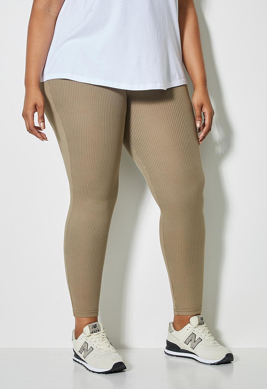 Superbalist - Rib high waist legging - khaki