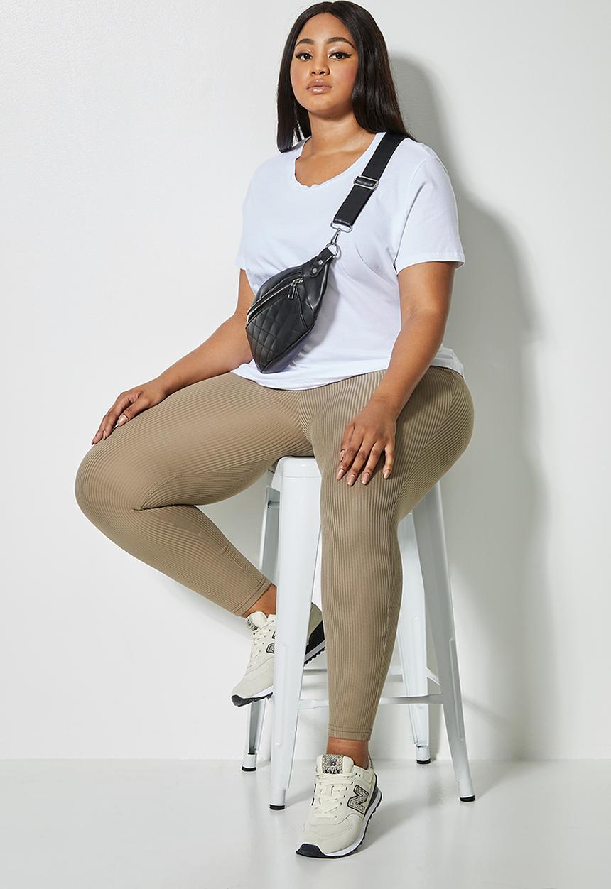 Superbalist - Rib high waist legging - khaki