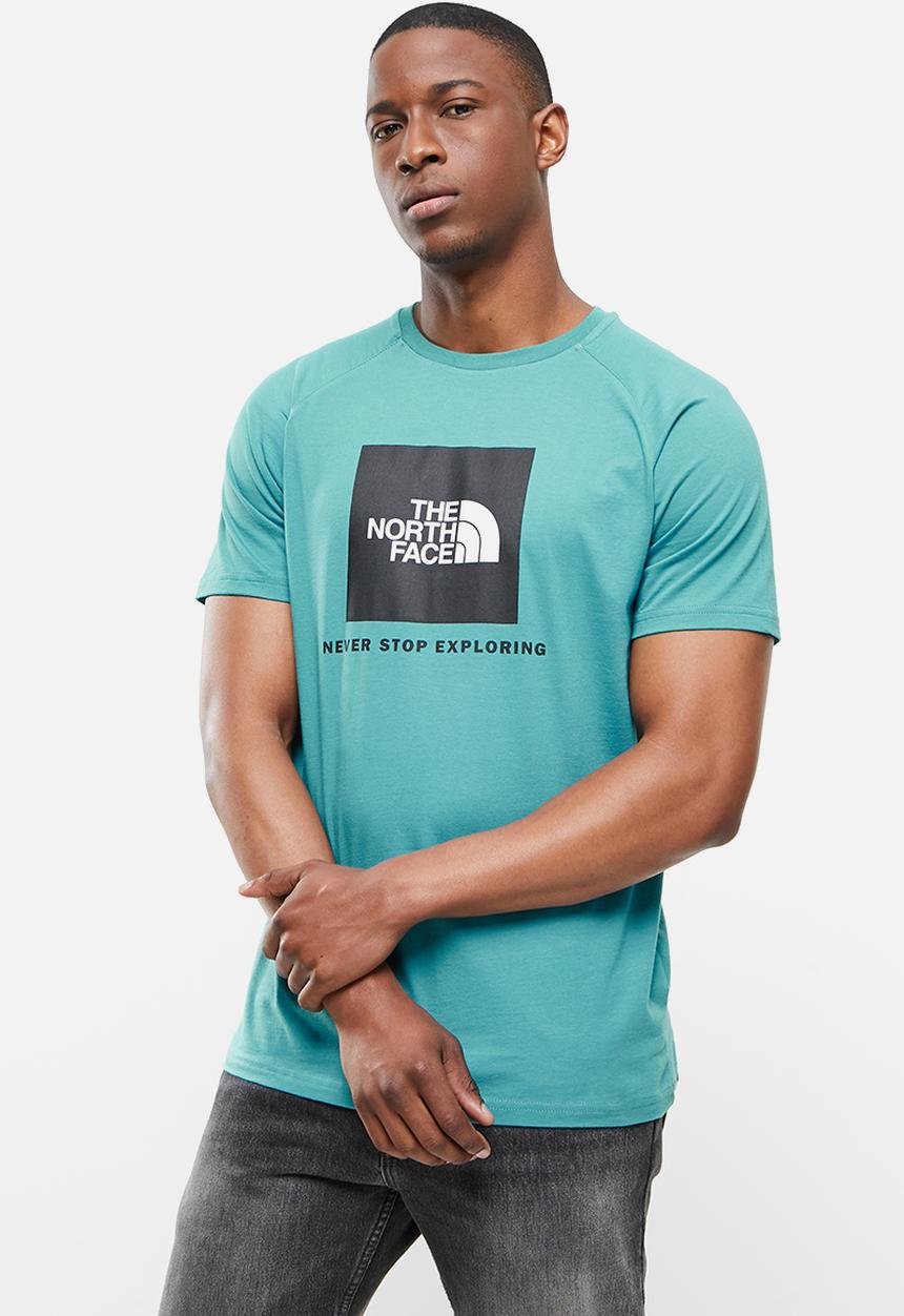 The North Face - Mens s/s raglan redbox tee - storm blue