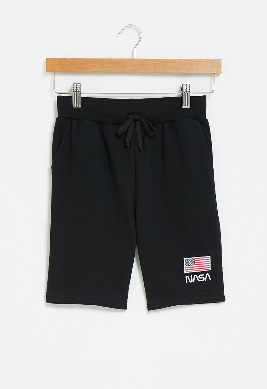 Superbalist - Nasa fleece short - black