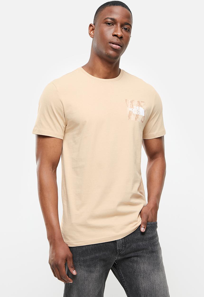 The North Face - Mens s/s fine tee - flax silver grey wooden tiger print