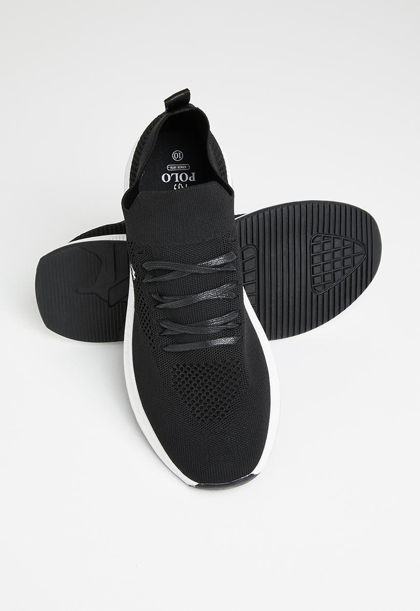 POLO - Hector athleisure knit sneaker - black