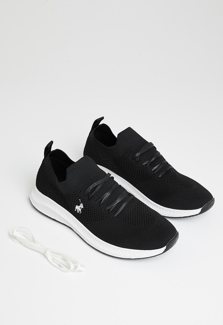 POLO - Hector athleisure knit sneaker - black