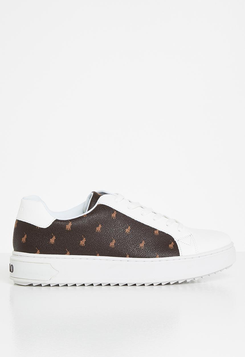 POLO - Immanuel monogram leather sneaker - brown