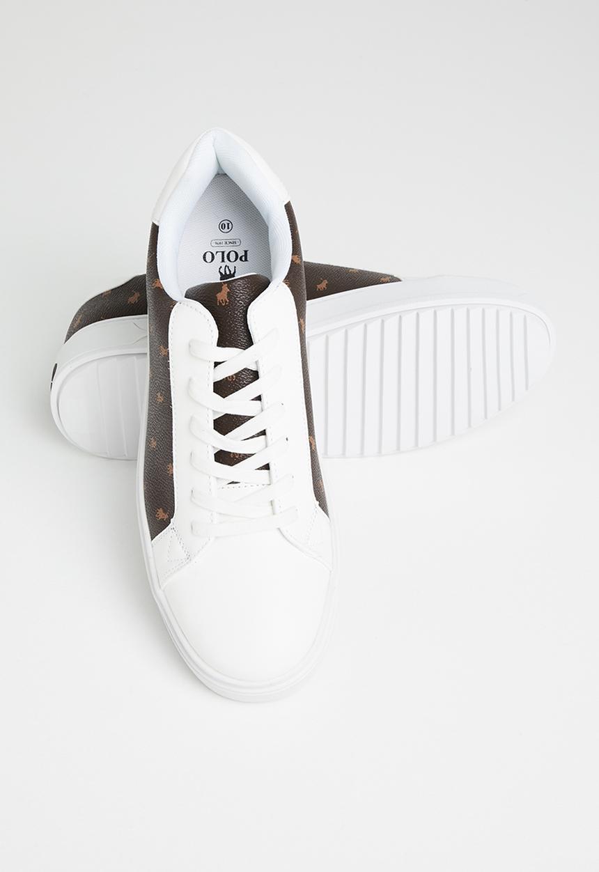 POLO - Immanuel monogram leather sneaker - brown
