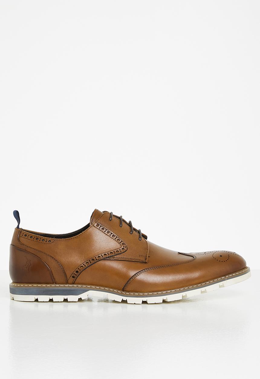 POLO - Chase leather oxford lace-up - tan