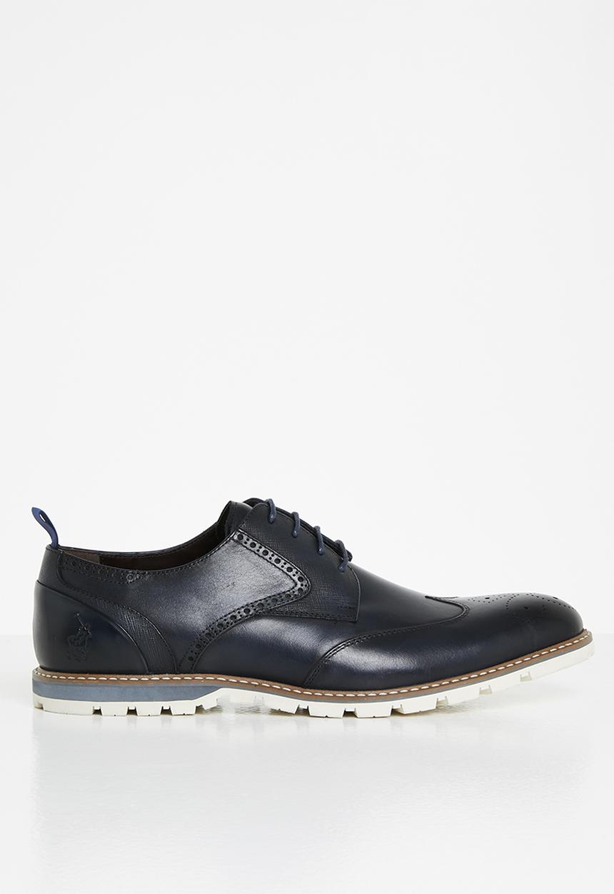 POLO - Chase leather oxford lace-up - navy