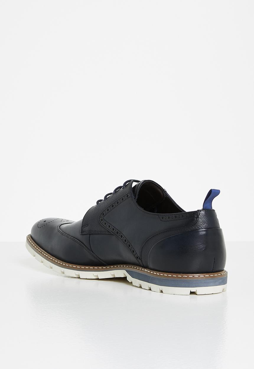 POLO - Chase leather oxford lace-up - navy