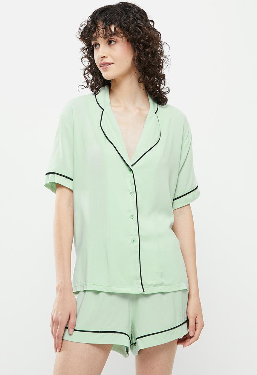 Superbalist - Sleep shirt & shorts set - sage
