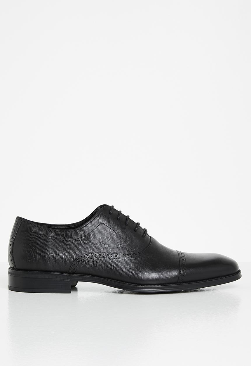 POLO - Andrew leather oxford lace-up - black
