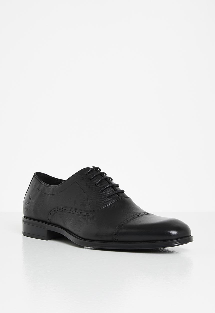 POLO - Andrew leather oxford lace-up - black