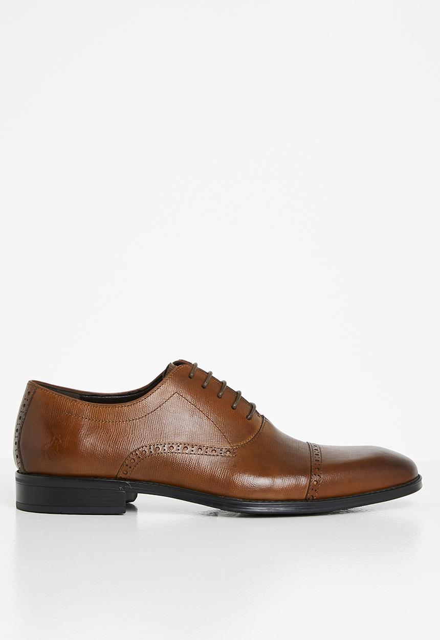 POLO - Andrew leather oxford lace-up - tan