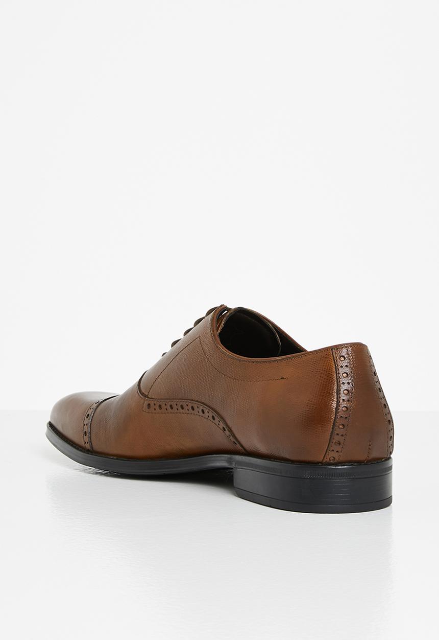 POLO - Andrew leather oxford lace-up - tan