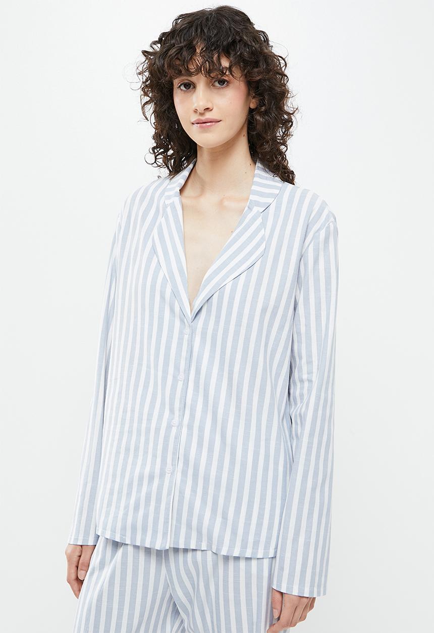Superbalist - Sleep shirt & pants set - blue & white 