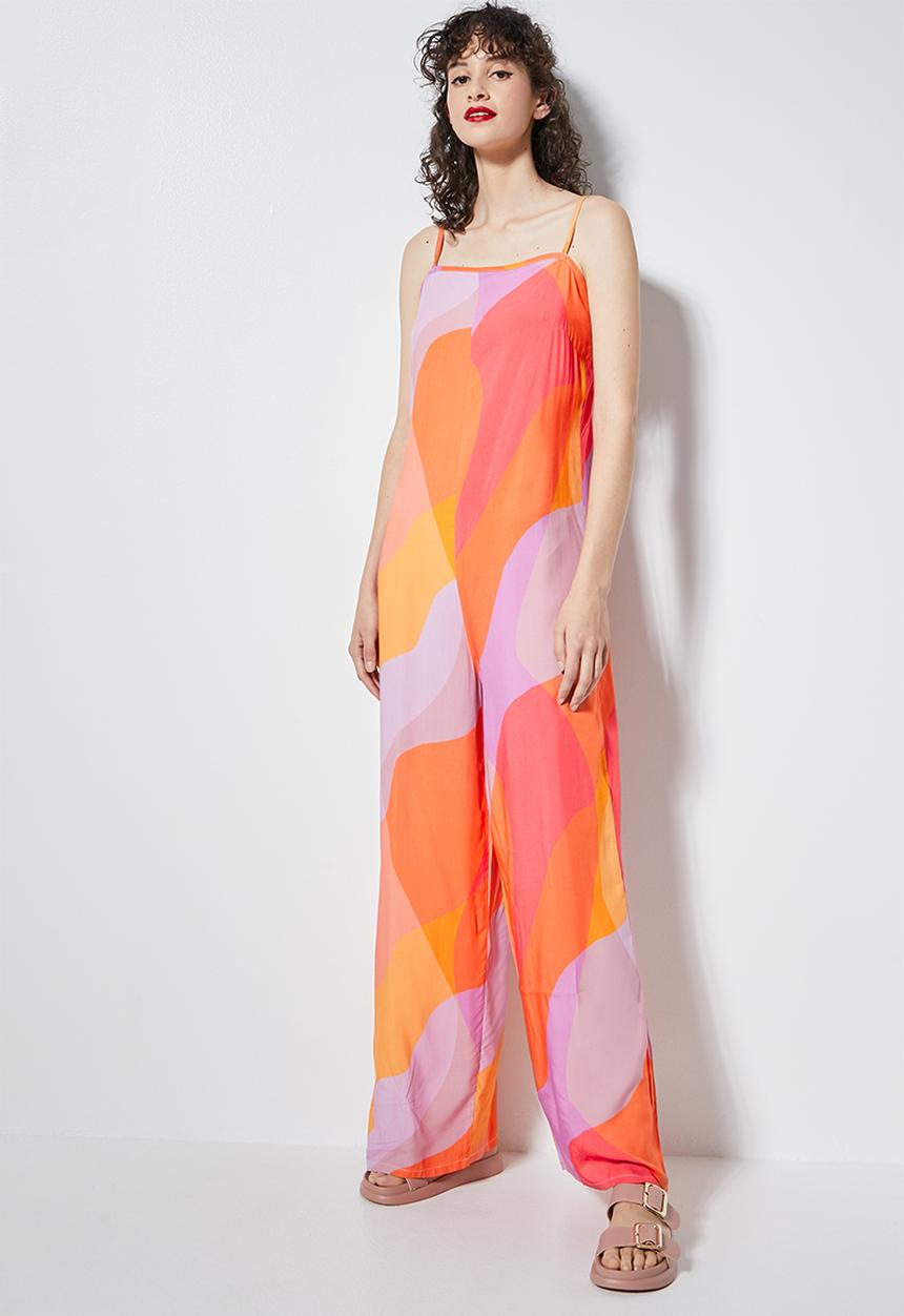Superbalist - Straight neck jumpsuit - bold abstract print