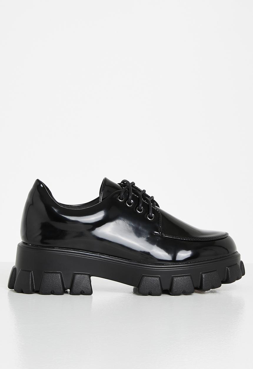 Glamorous - Chunky lace up derby - black box 